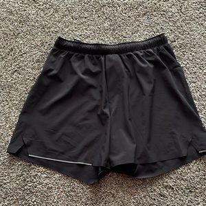 Mens Lululemon Medium black 5 inch shorts